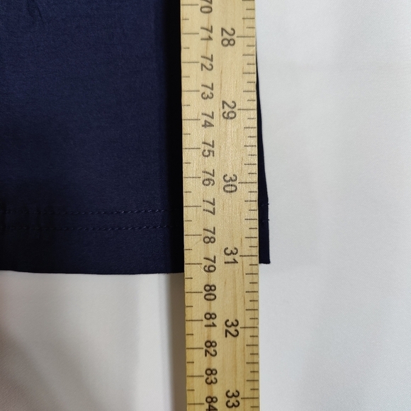 Athleta Stellar Straight Pant Navy Blue Slash Pockets Womens 8 Casual Lightweigh - Picture 11 of 12